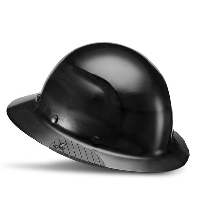 DAX HARD HATS Hard Hat Fiber Resin Full Brim (Black) HDF-15KG